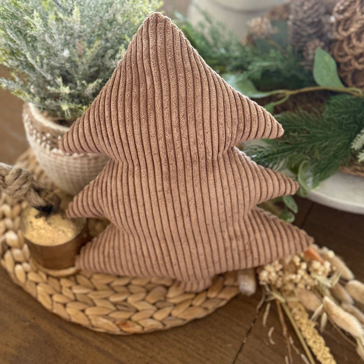 Corduroy Christmas Tree - medium - Camel or Evergreen
