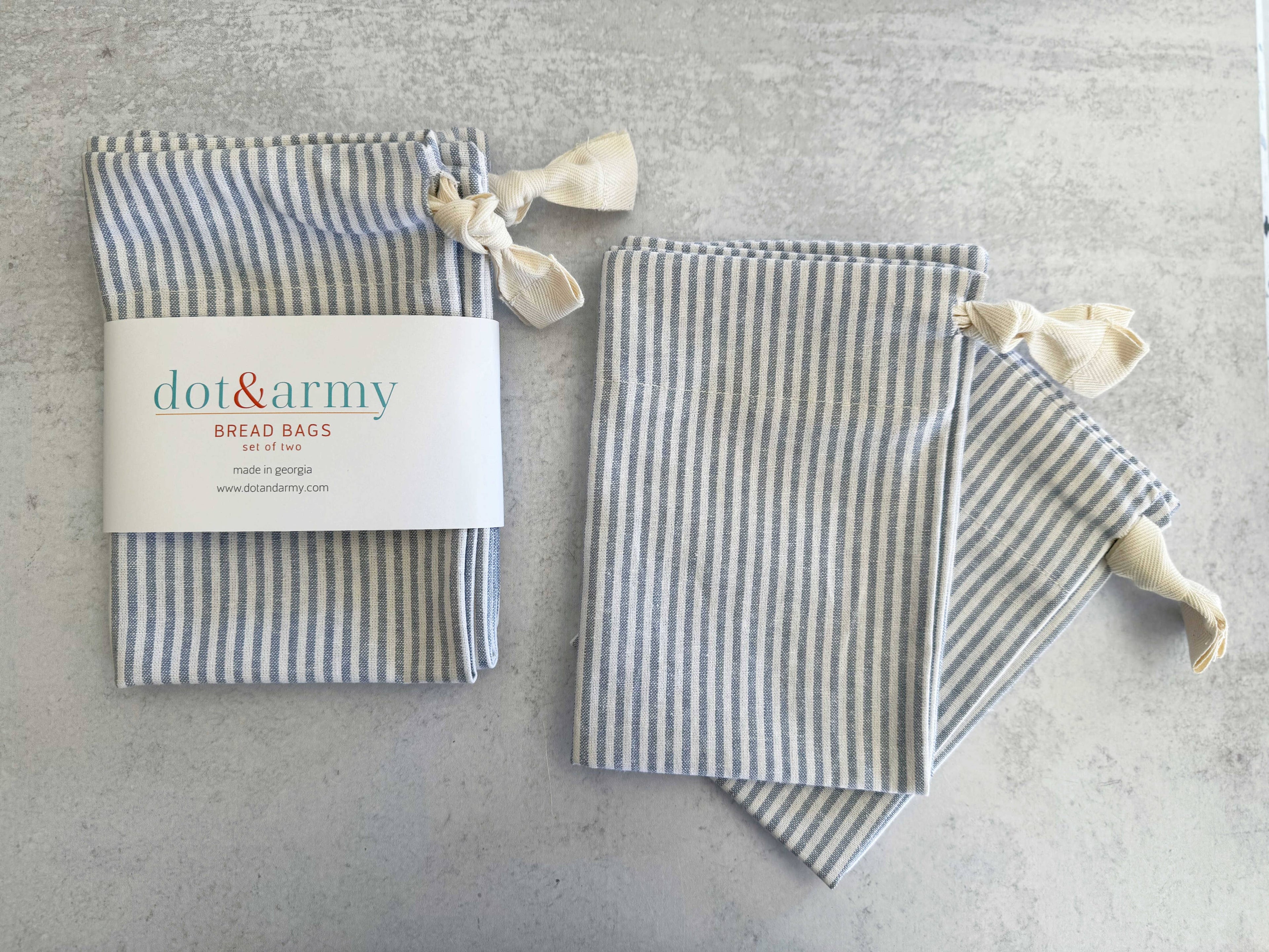 Linen Bread Bags, set of two