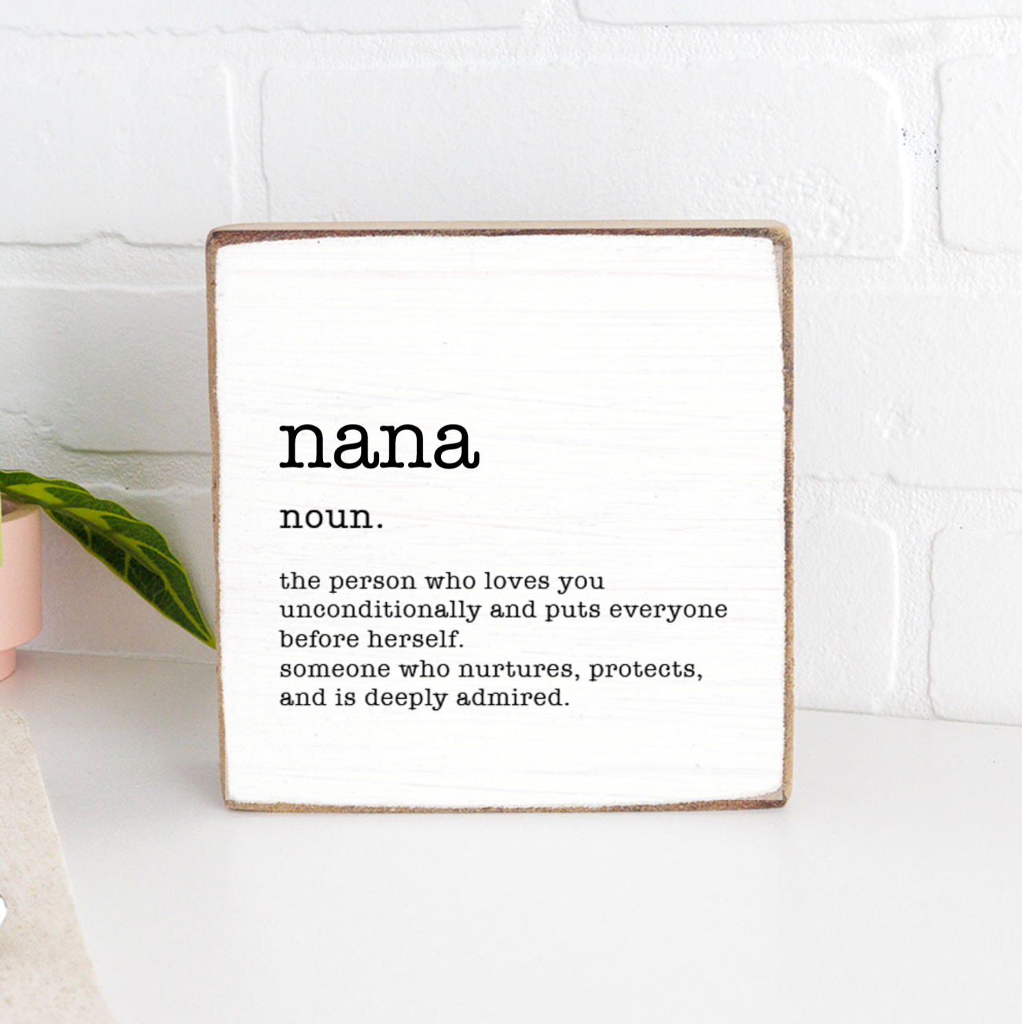 Gigi, Grammie, Nana and Mimi Definition Decorative Wooden Block