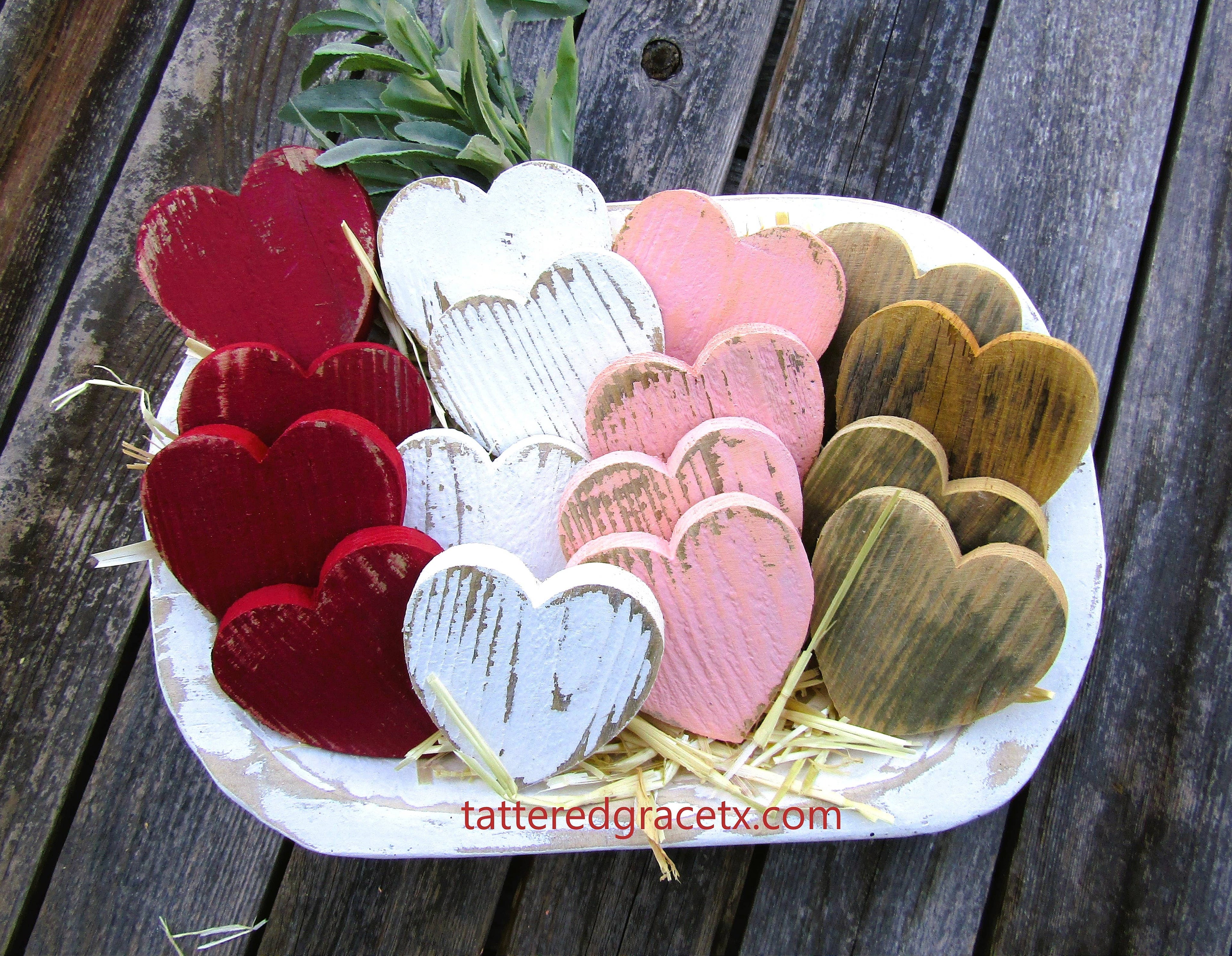 Rustic Wood Heart Bowl Fillers