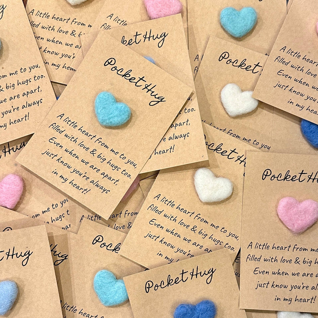 Pocket Hug with Felted Heart Gift