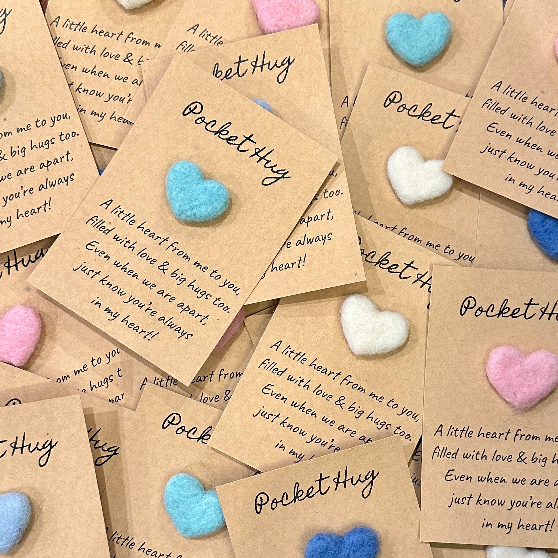 Pocket Hug with Felted Heart Gift