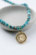 Token Beaded Coin Necklace