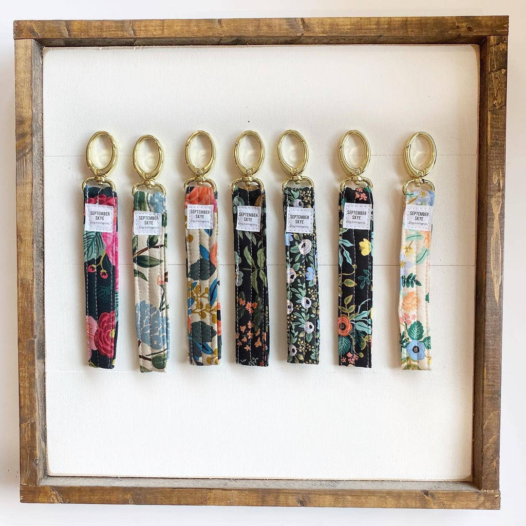 Handmade Fabric Key Fob – Rifle Paper Botanical Floral