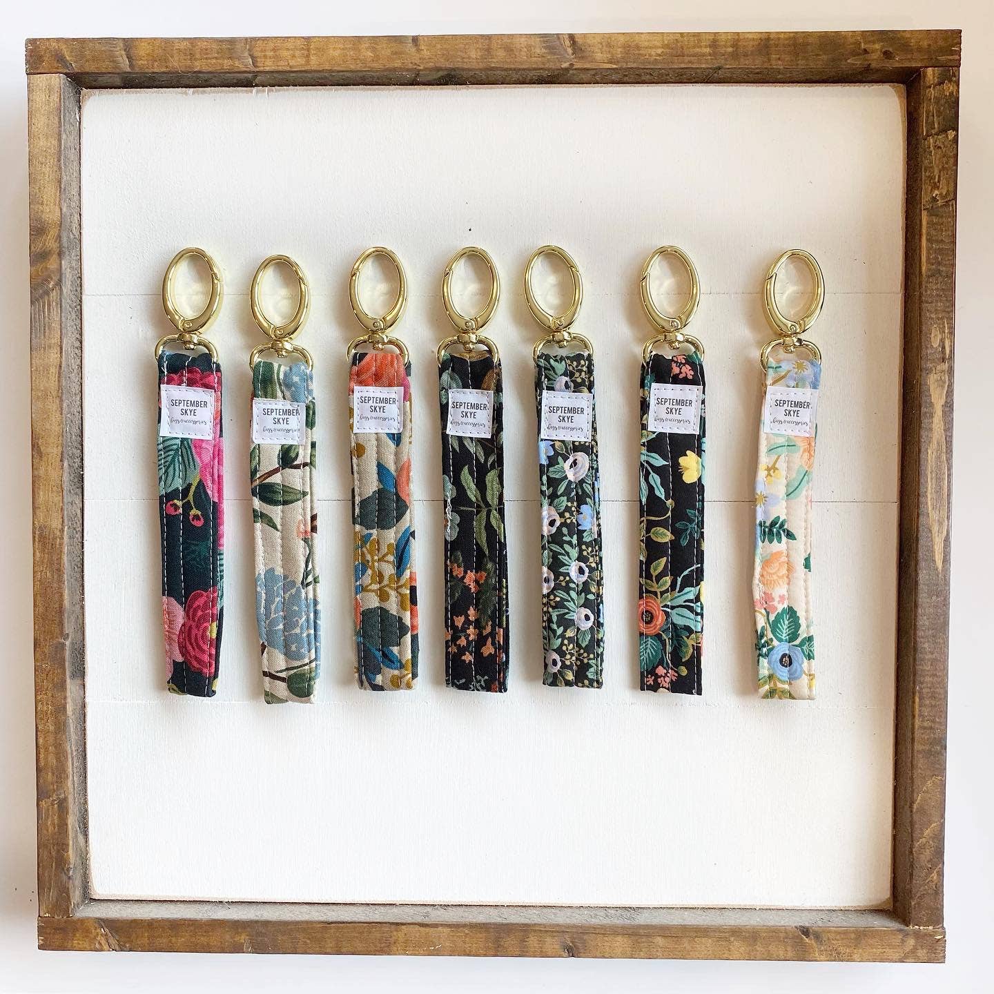 Handmade Fabric Key Fob – Rifle Paper Botanical Floral