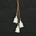 15inL White Cottage Bell Cluster- 3pcs 4Lx2.5D