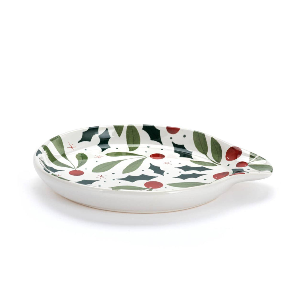Holly Leaves Spoon Rest