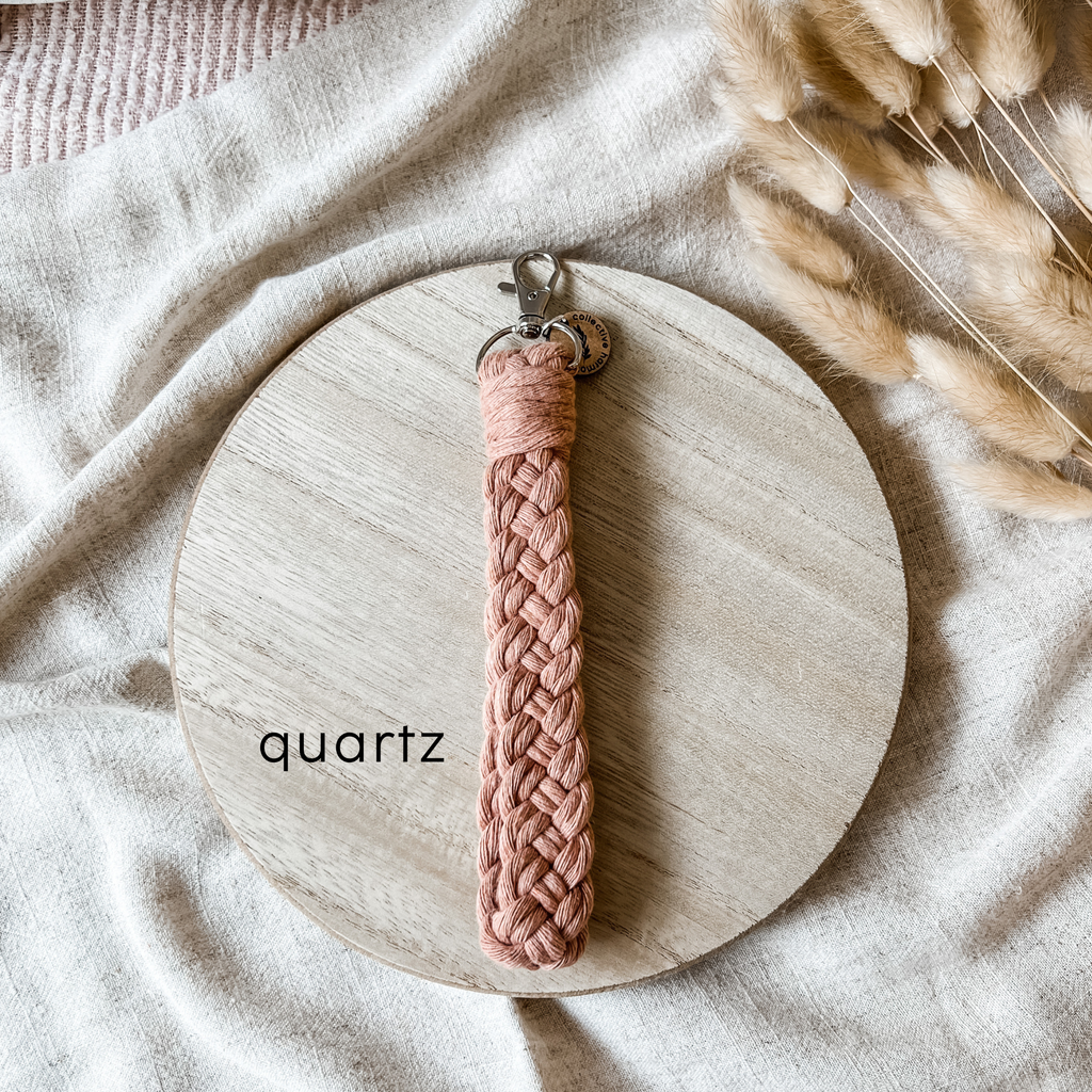 Braided macrame wristlet