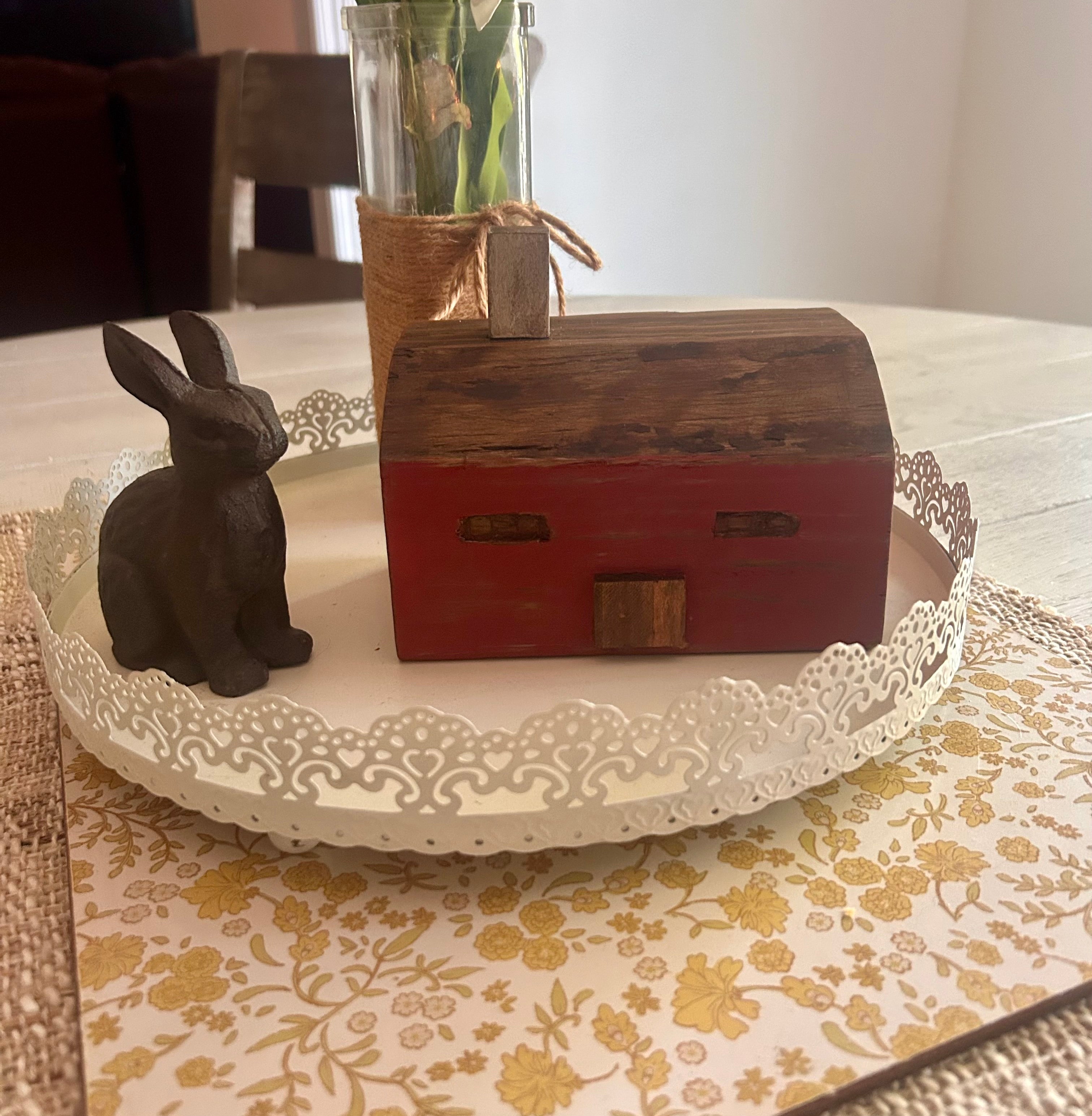 Rustic Distressed Red Wooden Cabin