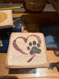 Heart with paw print