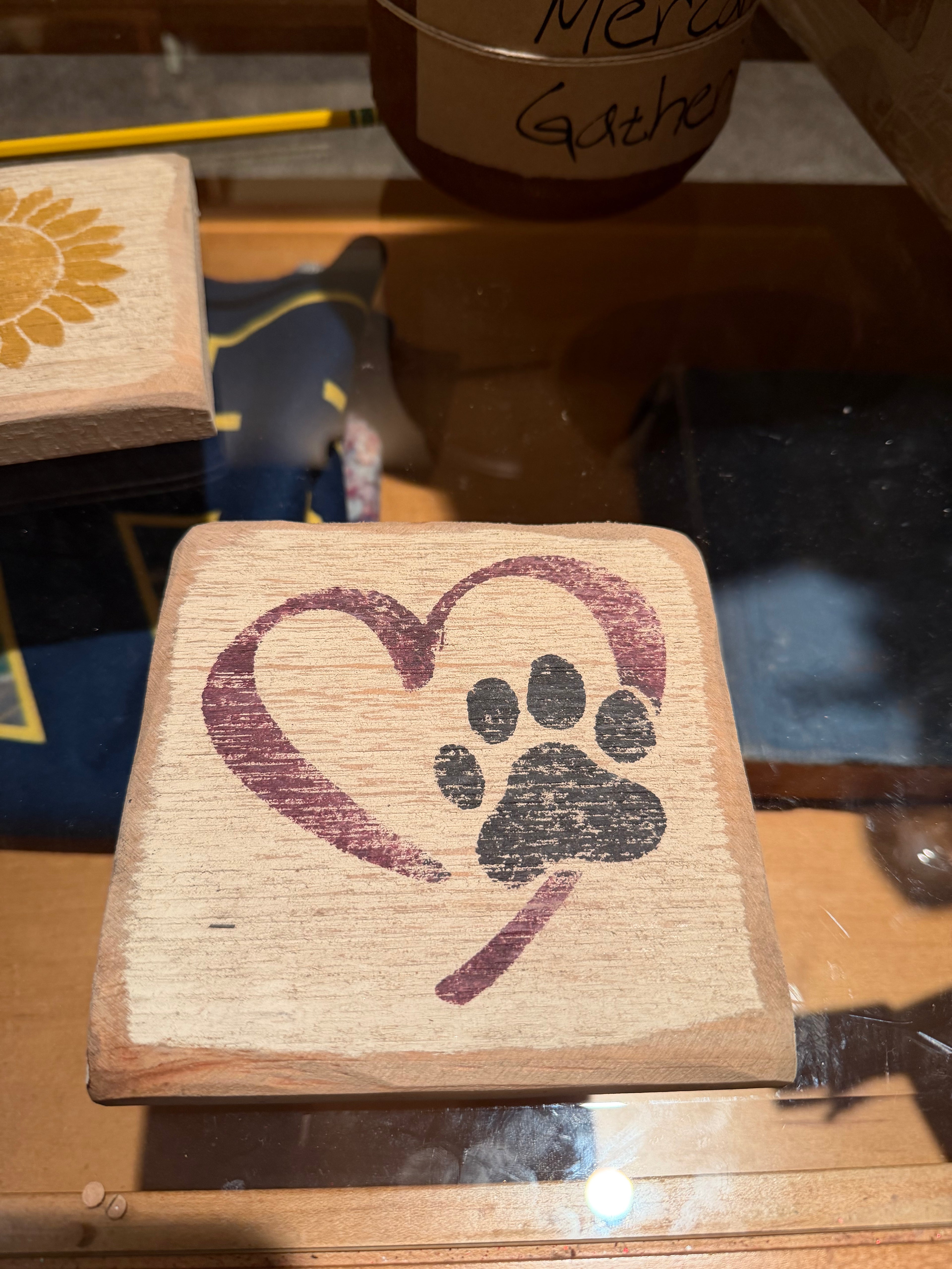Heart with paw print