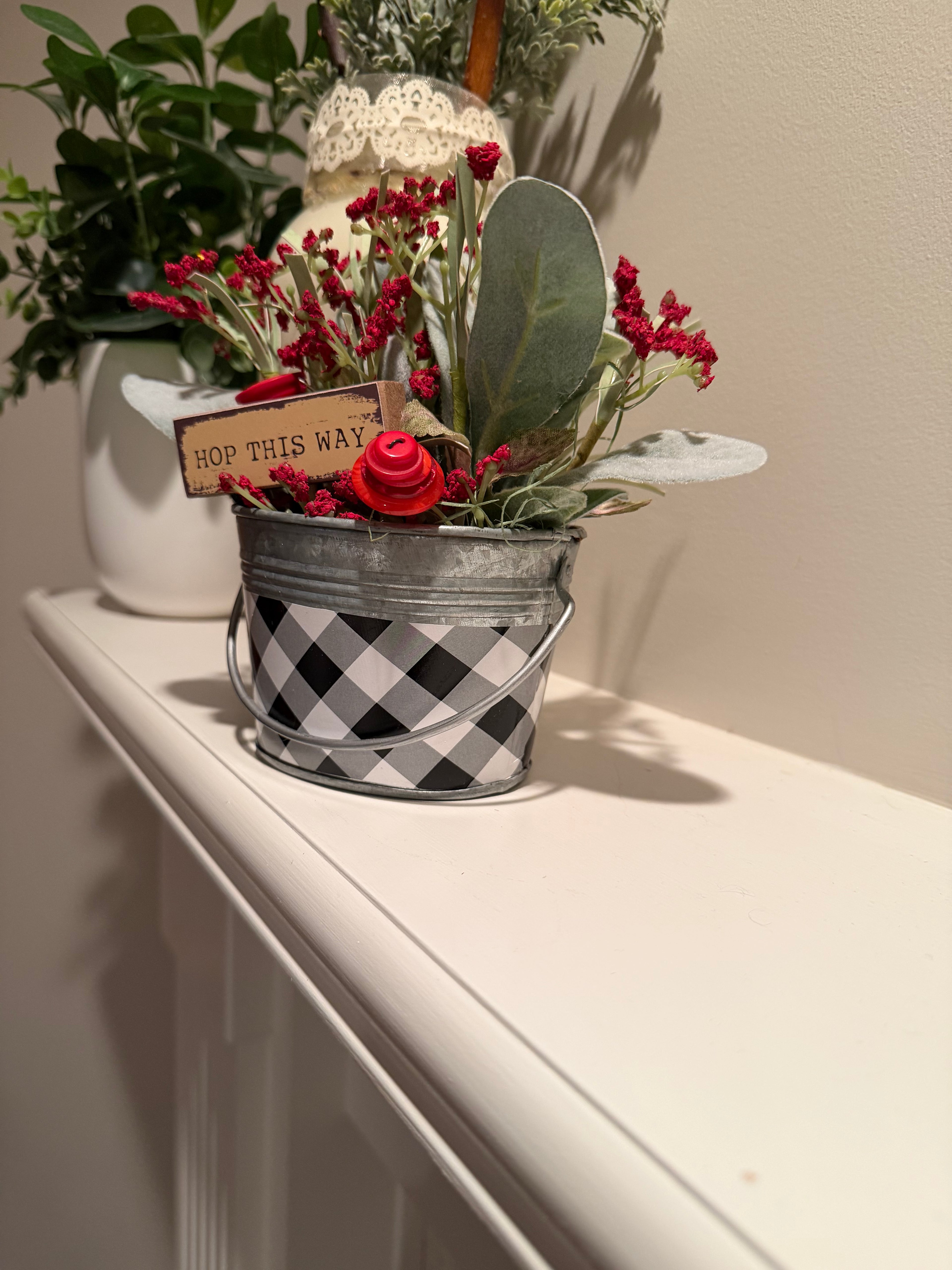 Buffalo Check Mini Bucket Arrangement - Hop This Way