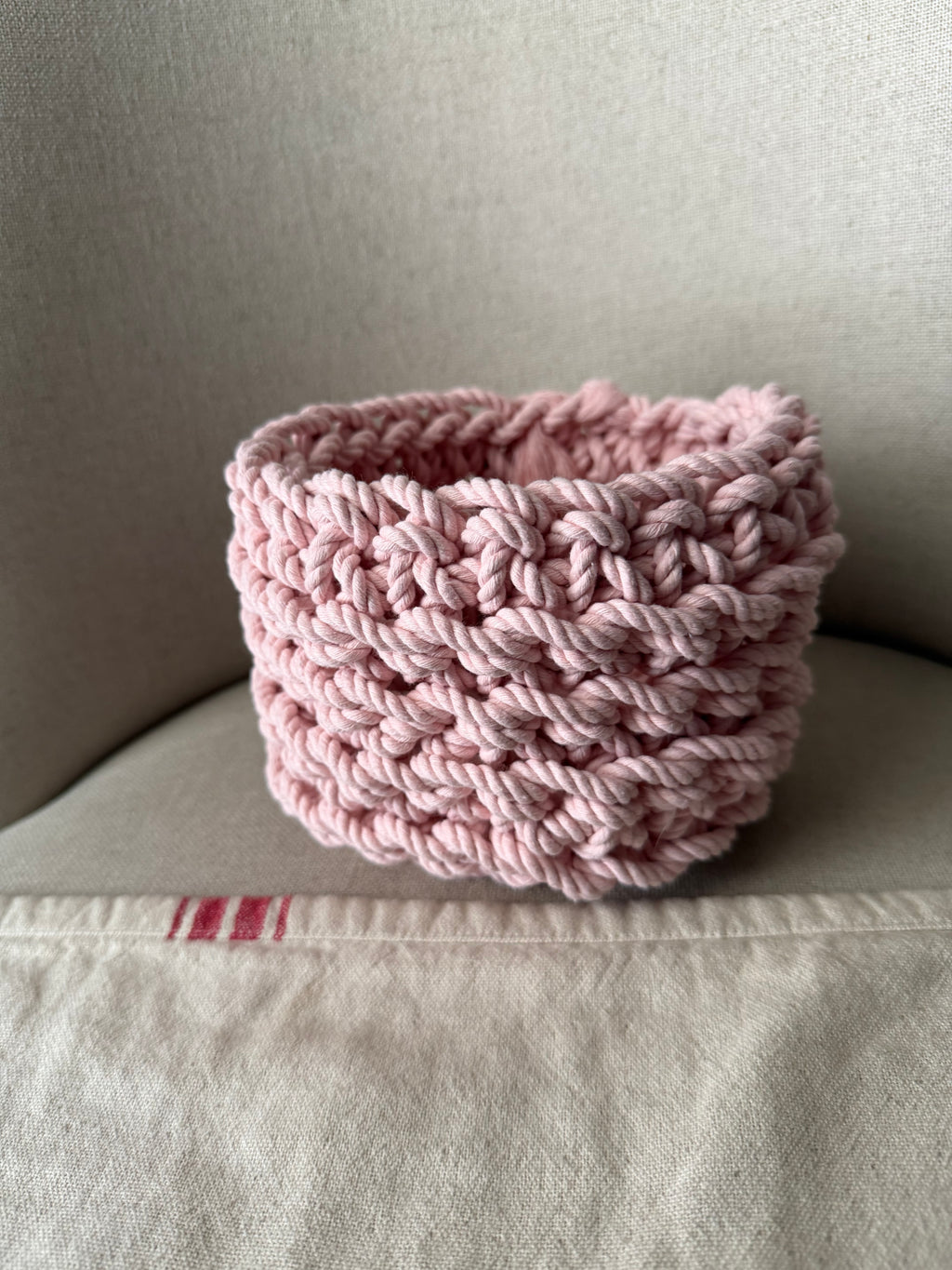 Cotton cord mini basket