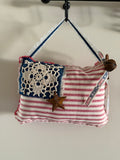 Handmade Primitive Patriotic Mini Pillow Hanger – Americana Flag Tater Cushion Decor - demin hanger