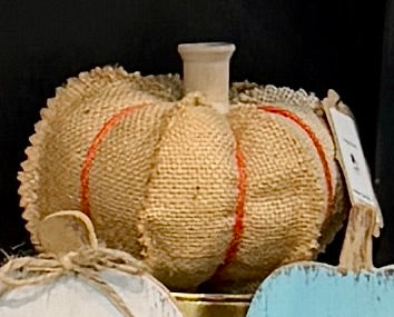 Medium burlap pumpkin