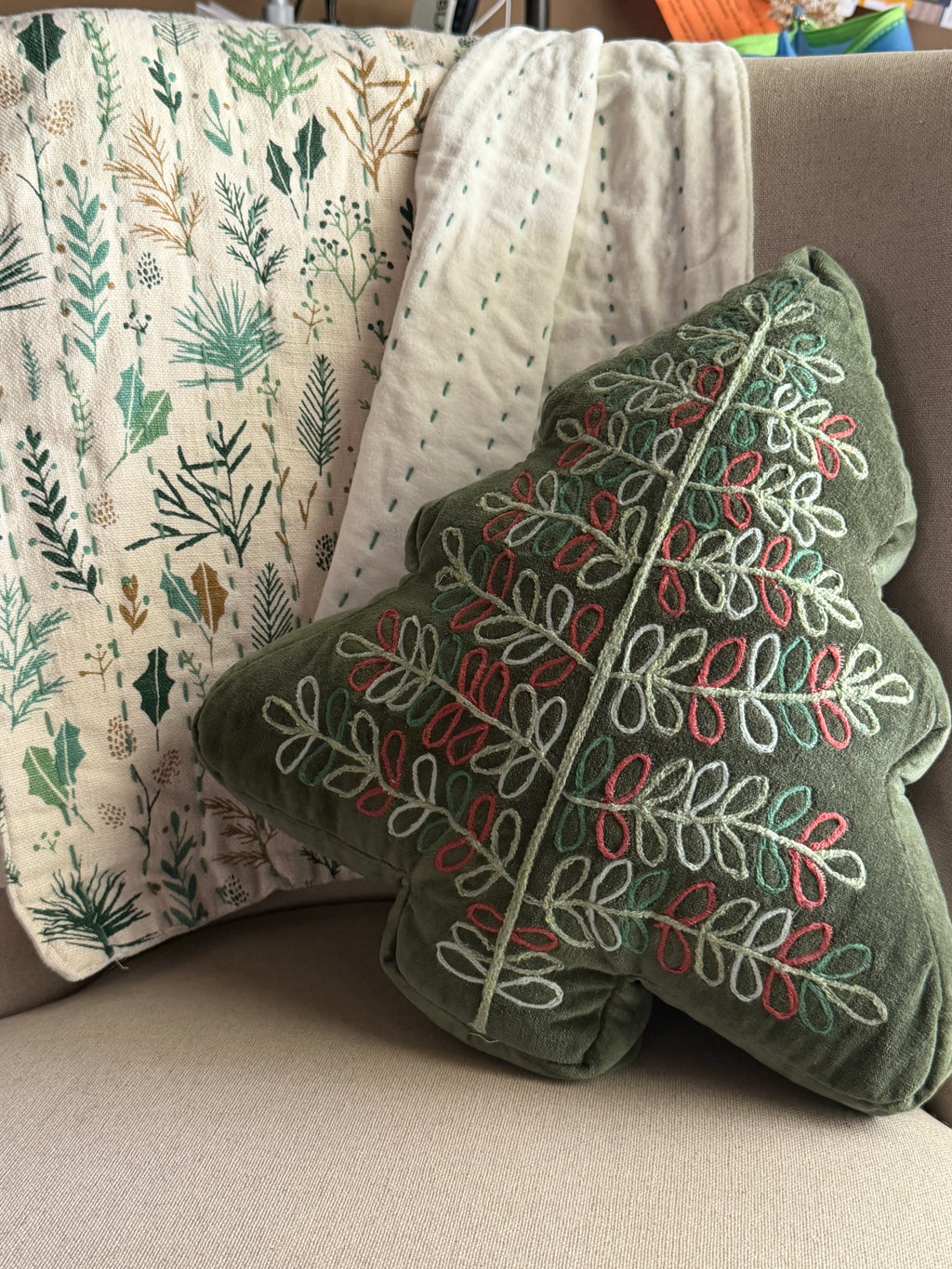 Velvet Tree Shaped Pillow