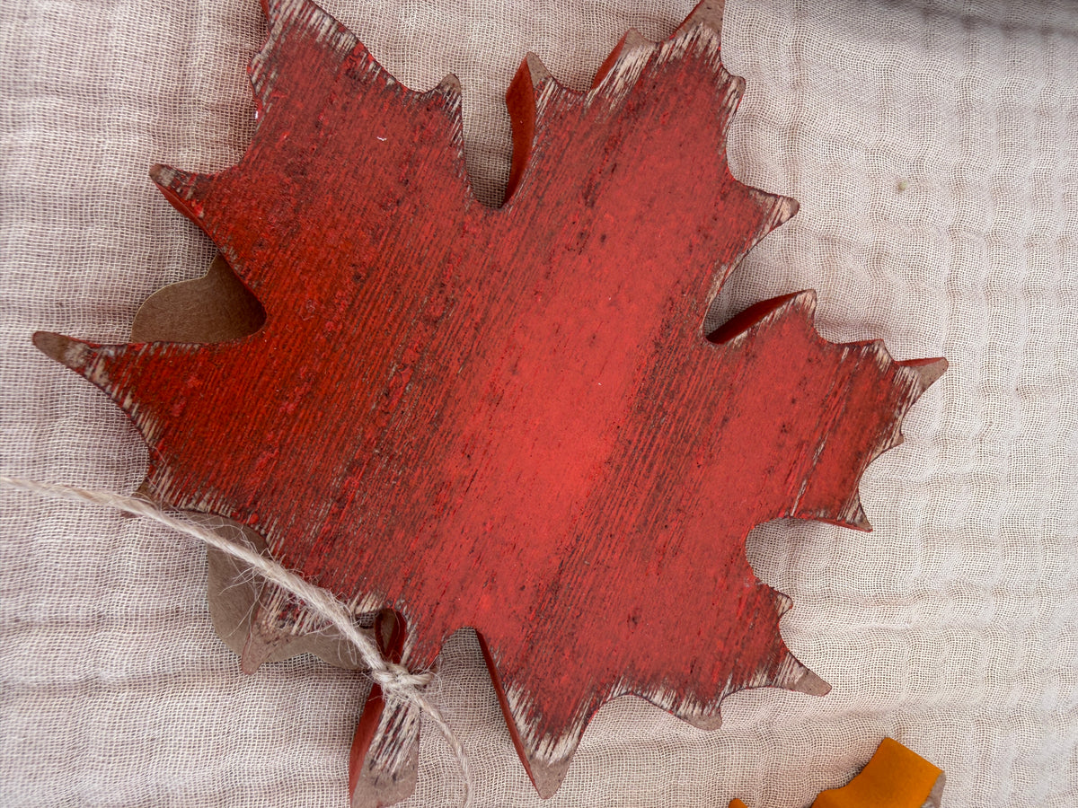 Wooden Maple Leaves