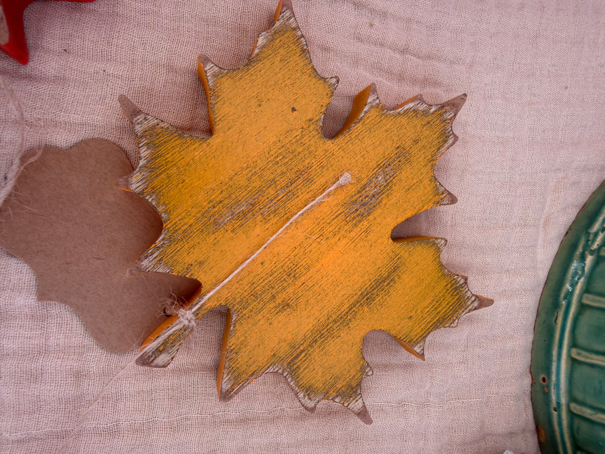 Wooden Maple Leaves