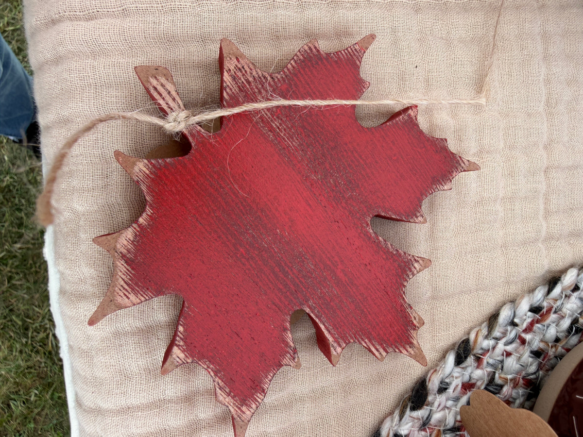 Wooden Maple Leaves