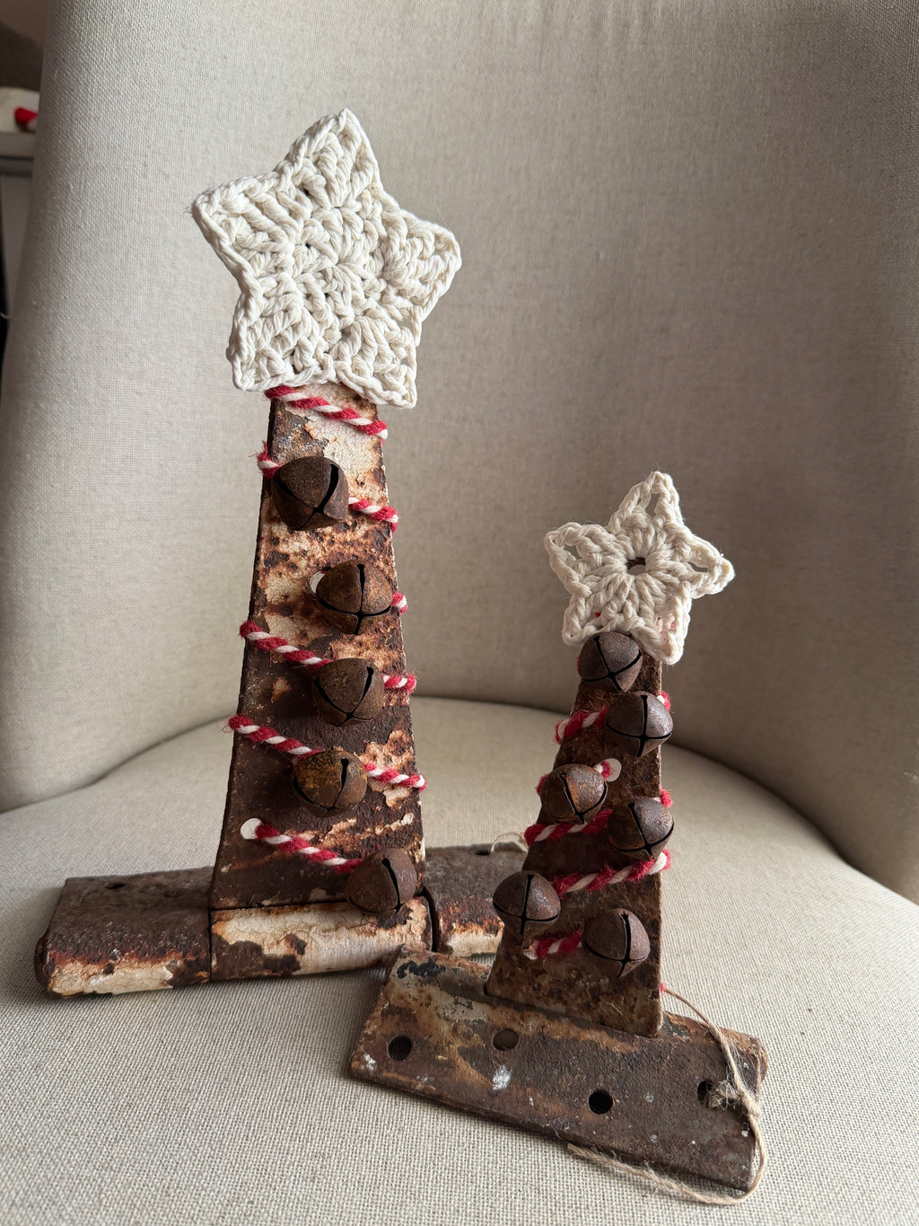 Rustic Primitive Rusted Metal Hinge Christmas Tree- One of a Kind/Handcrafted