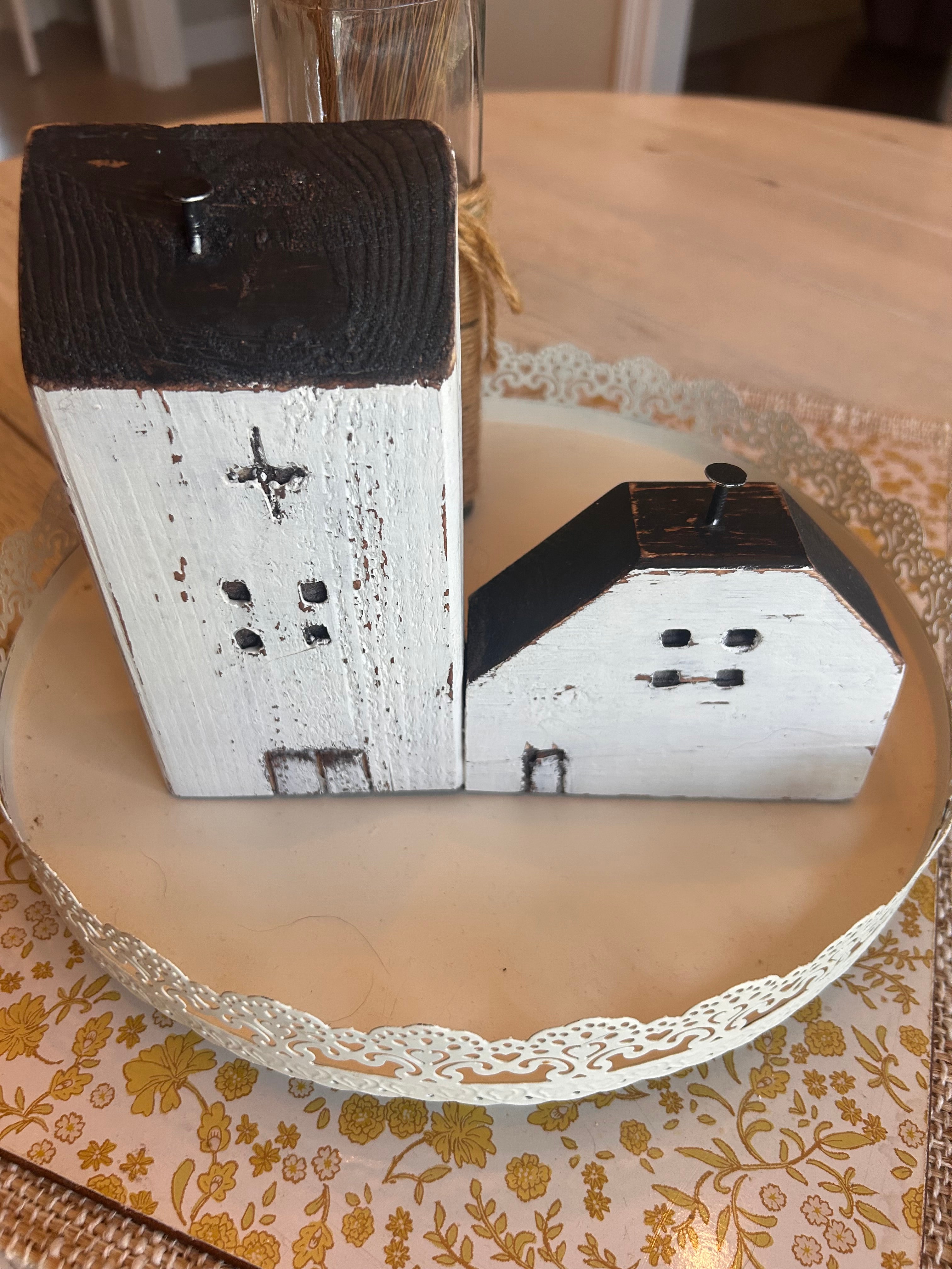 Rustic Distressed White Wooden Church