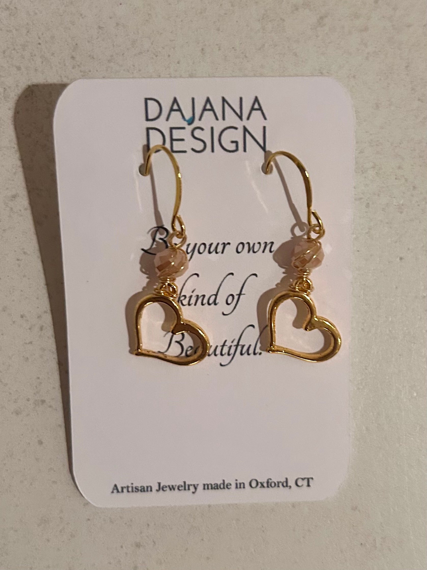 Hematite Heart Earrings 