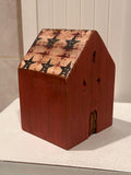 Rustic Distressed Farmhouse Wooded House - Red