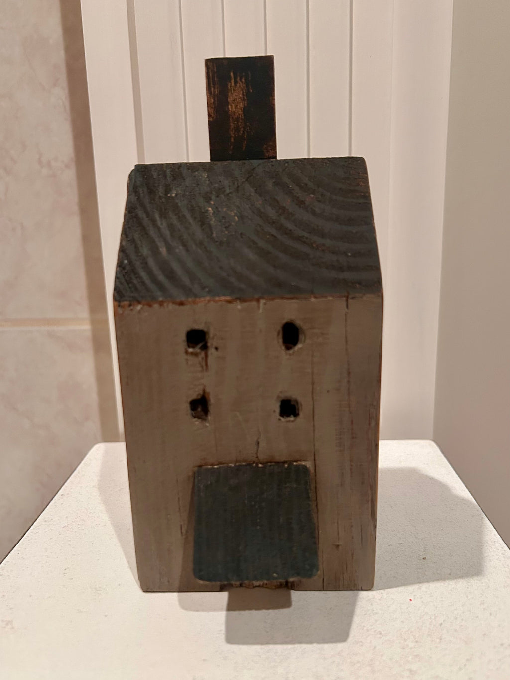 Rustic Distressed Farmhouse Wooded House - Grey