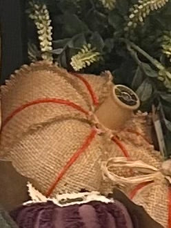 Medium burlap pumpkin