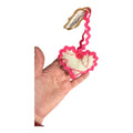 Hand sewn Vintage chenille heart ornaments/bowl fillers
