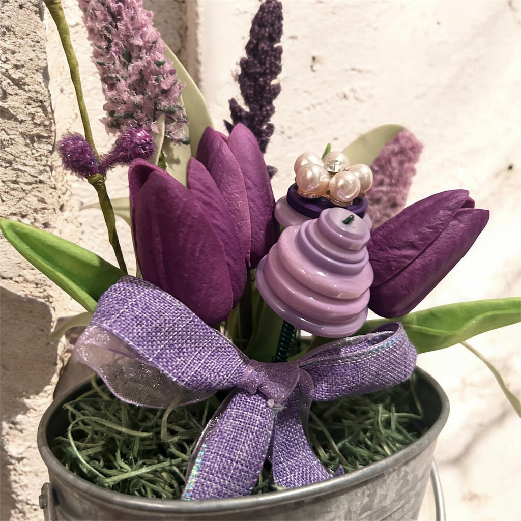 Lavender & Gingham Farmhouse Bouquet