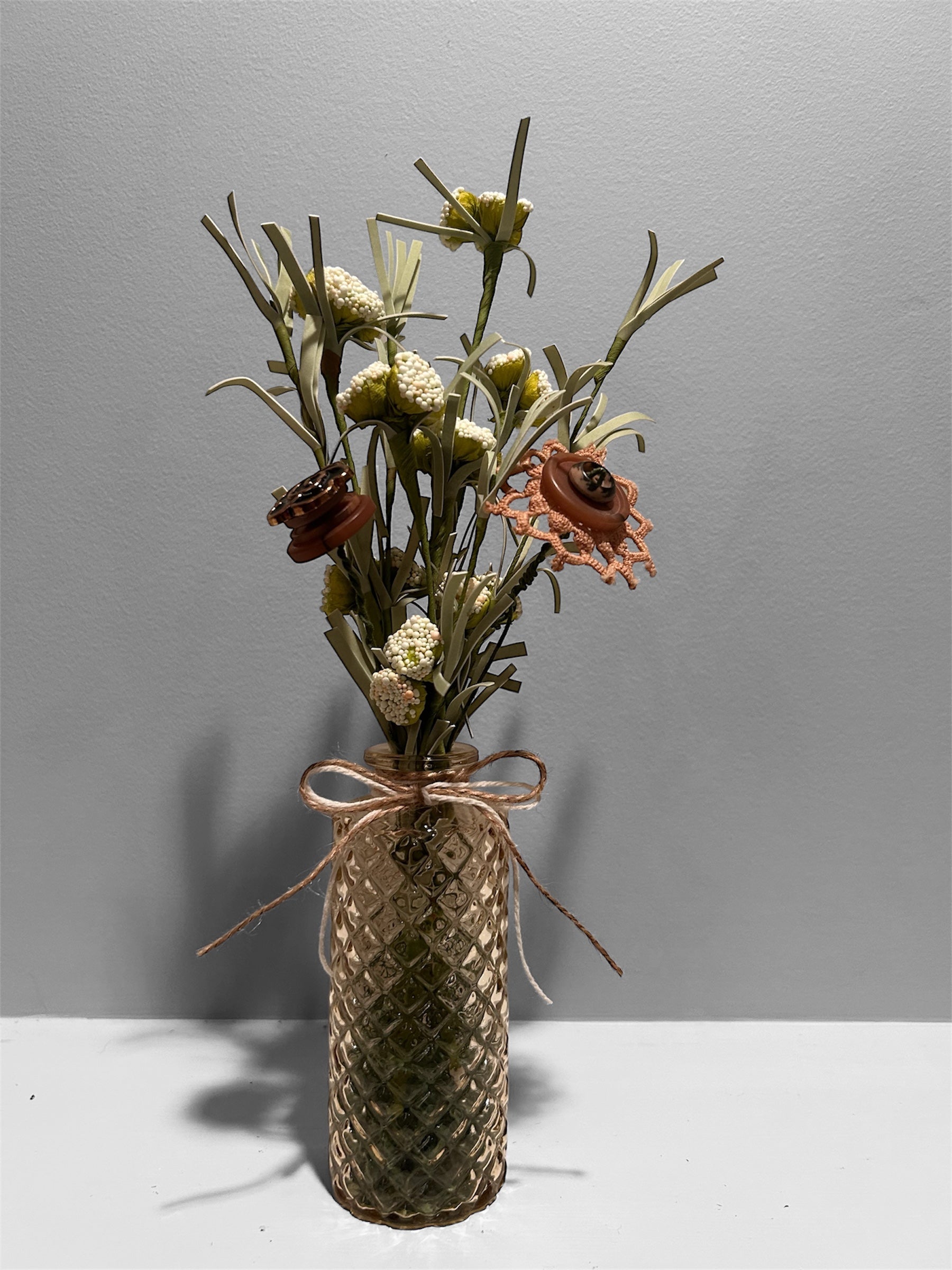 Rose Gold & Artisan Button Bouquet
