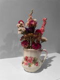 Victorian Rose Creamer with Dried Wildflower Bouquet