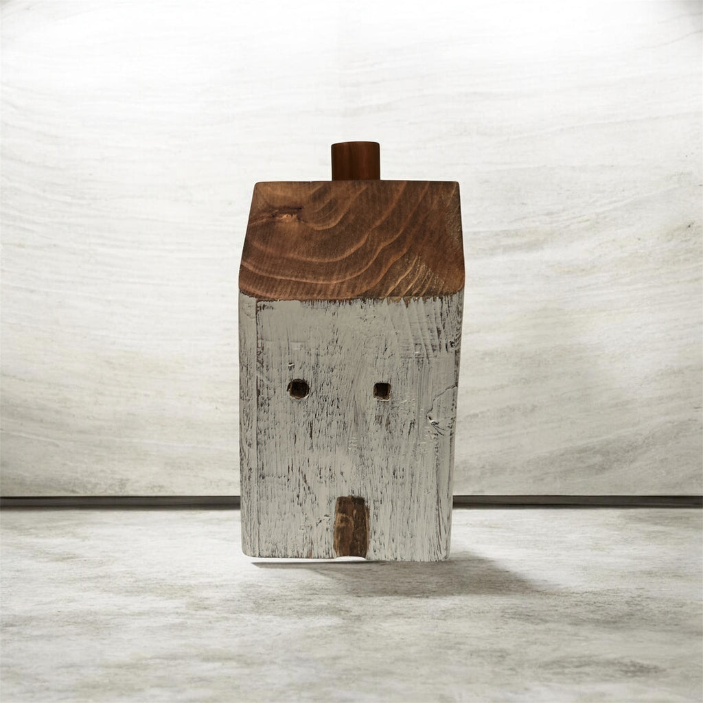 Rustic Distressed Farmhouse Wooden House with copper chimney