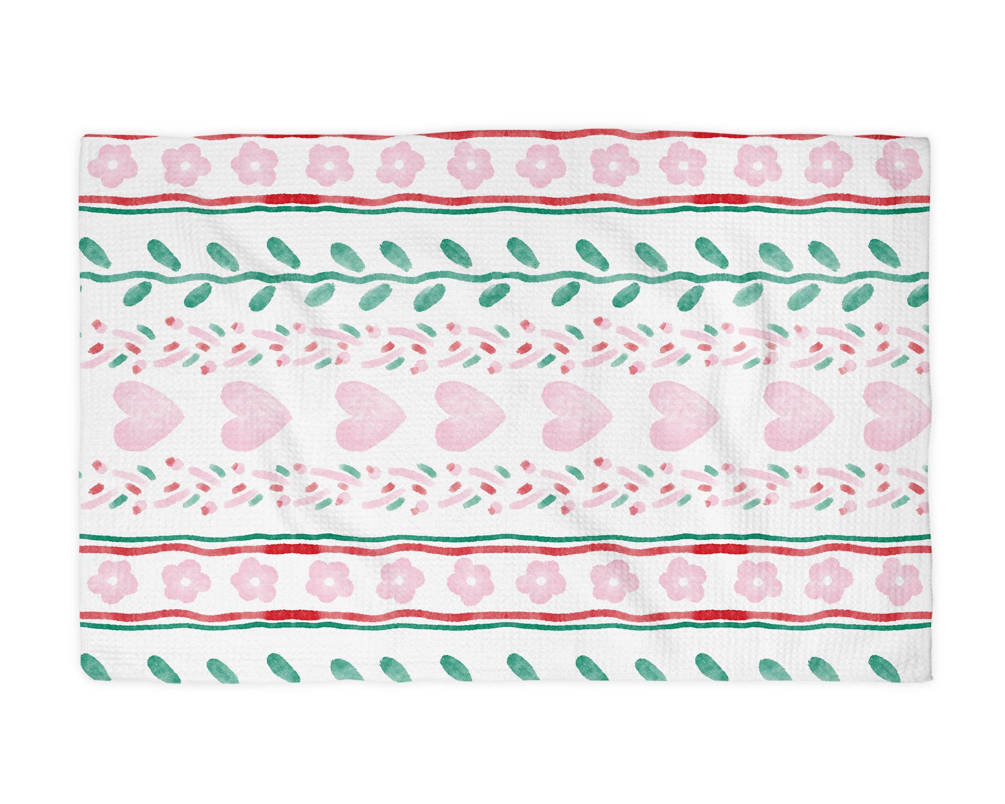 Heart XOXO Kitchen Towel Waffle Baking