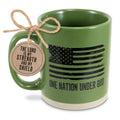 LCP Mug One Nation Under God Green 16 Oz.