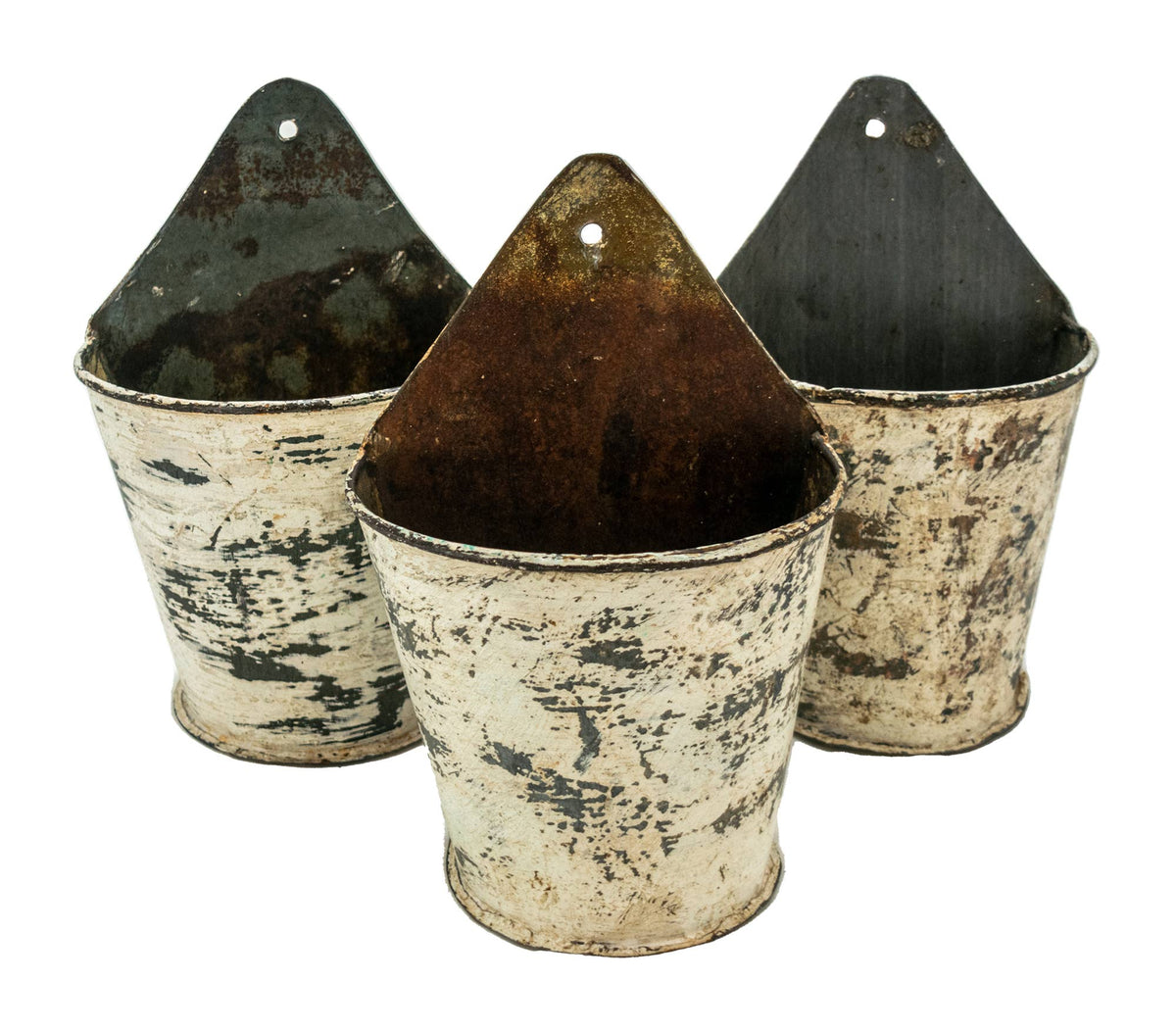 Metal Wall Planter - Cream