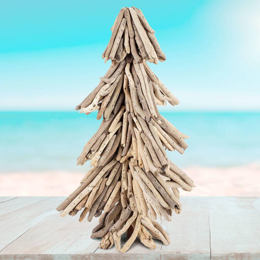 Handmade Natural Rustic Driftwood Tree  - 18" H x 12" Dia.
