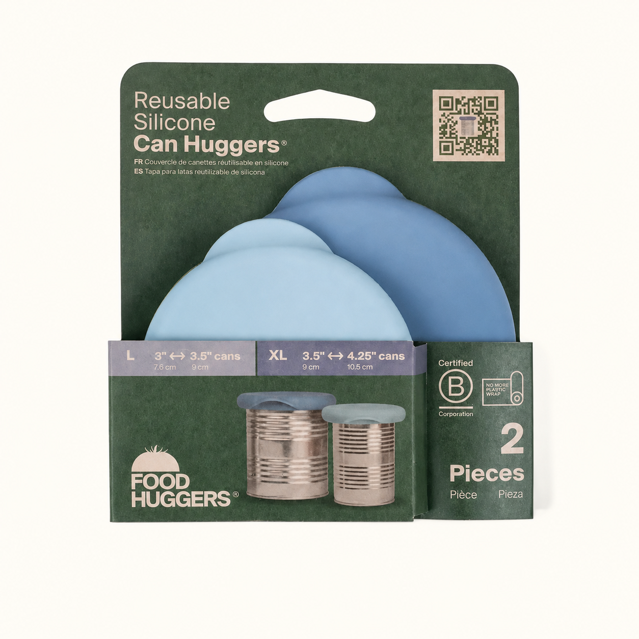 Reusable Silicone Can Huggers – Cool Blue (Set of 2)