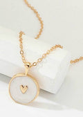 Gold Heart on White Enamel