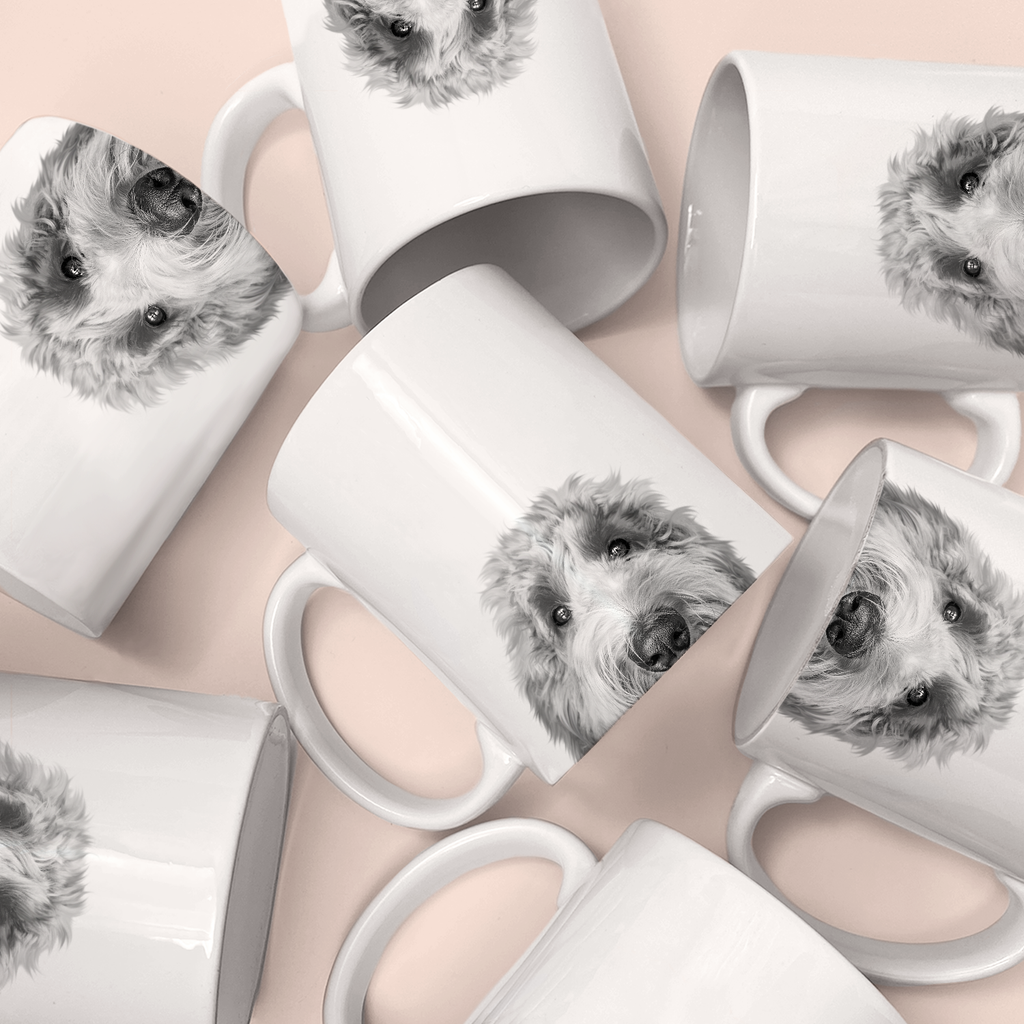 Peeking Doodle (Goldendoodle) Mug