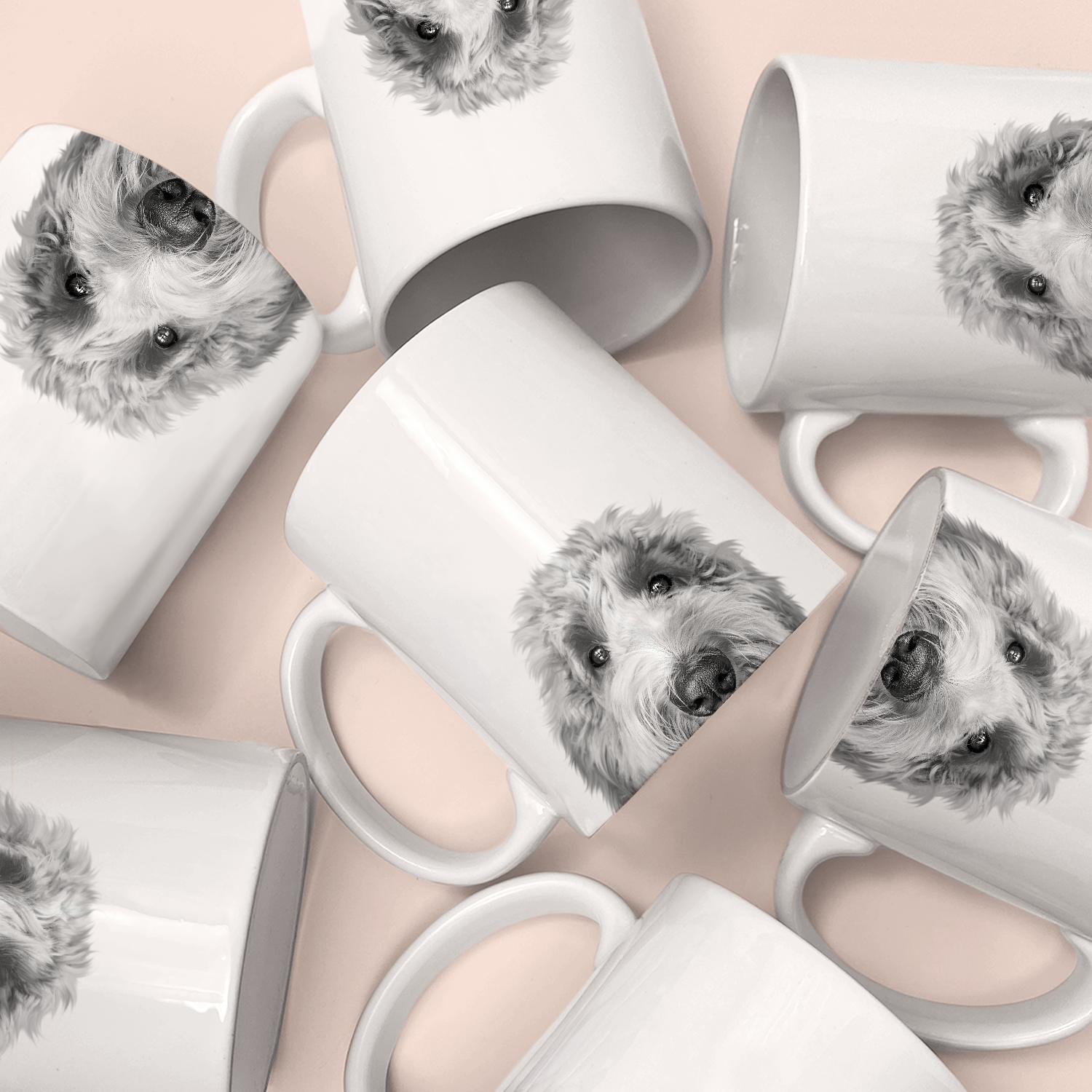 Peeking Doodle (Goldendoodle) Mug