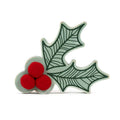 6x5x2 chunky wood shape (HOLLY) Christmas Décor