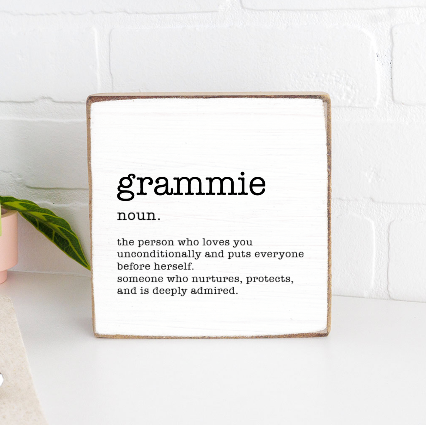 Gigi, Grammie, Nana and Mimi Definition Decorative Wooden Block