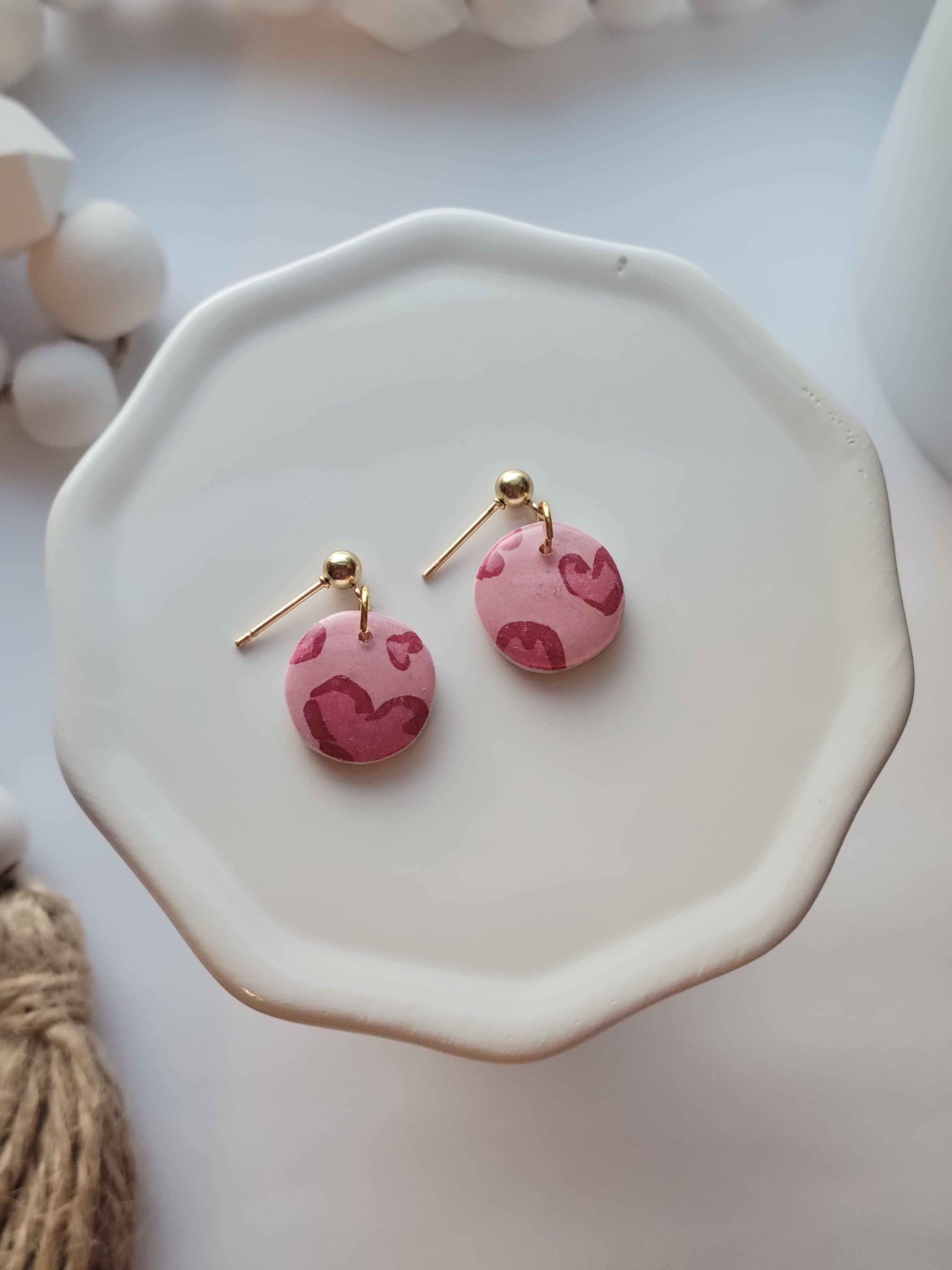 The Little Circle Dangles- Polymer Clay Earrings