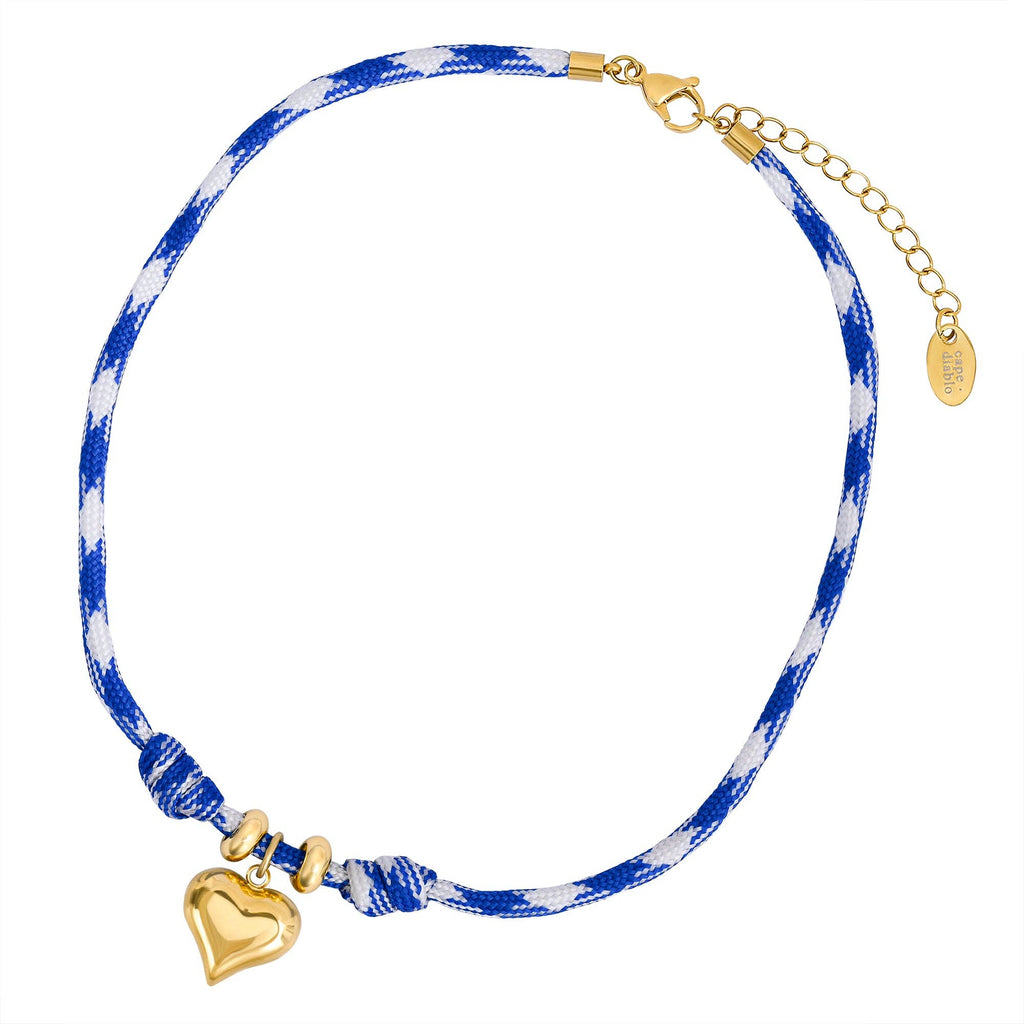 Ocean Heart Necklace - Blue