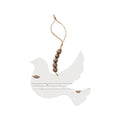 Dove Beaded Chippy Christmas Ornie