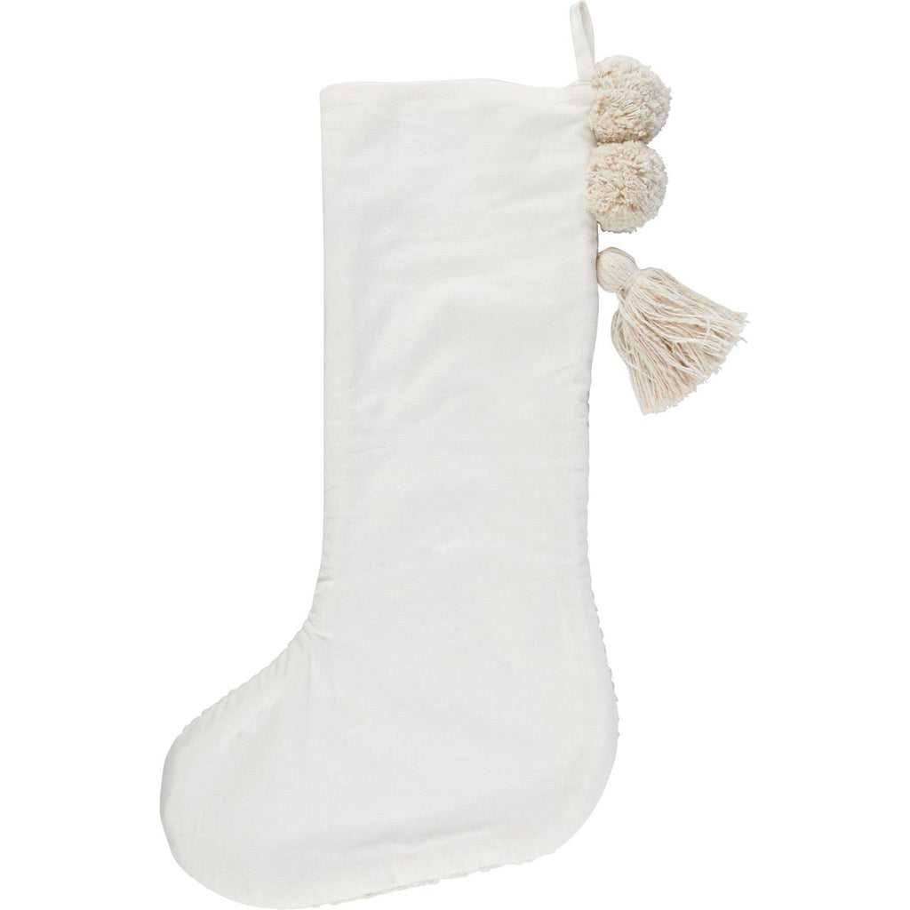 Woven Pom Stocking