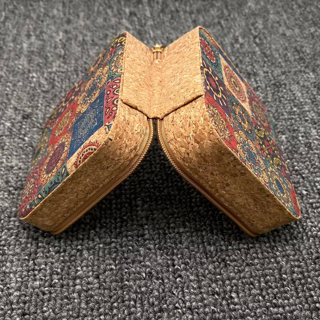 Vintage Crushed Wood Grain PU Leather Jewelry Storage Box