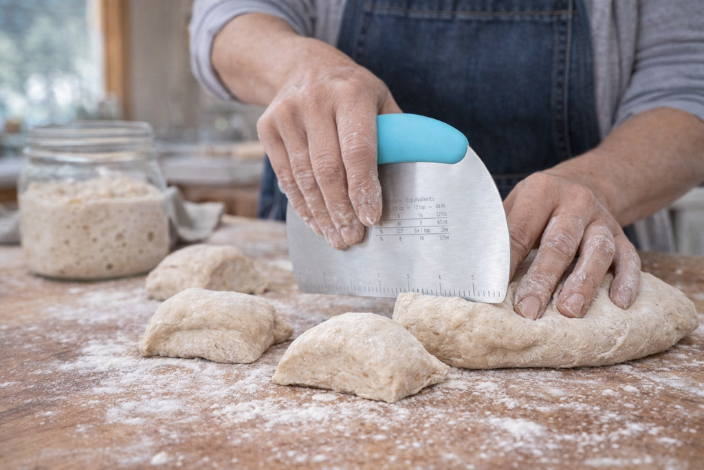 Stainless Steel Dough Scraper | Bench Scraper for Baking